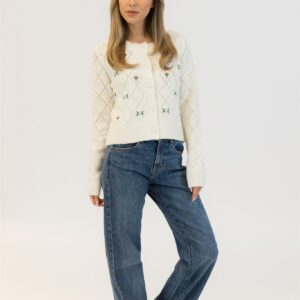 Lacey Rose Eco Cardigan | White